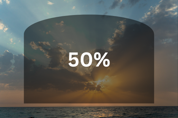 50 percent tint shade